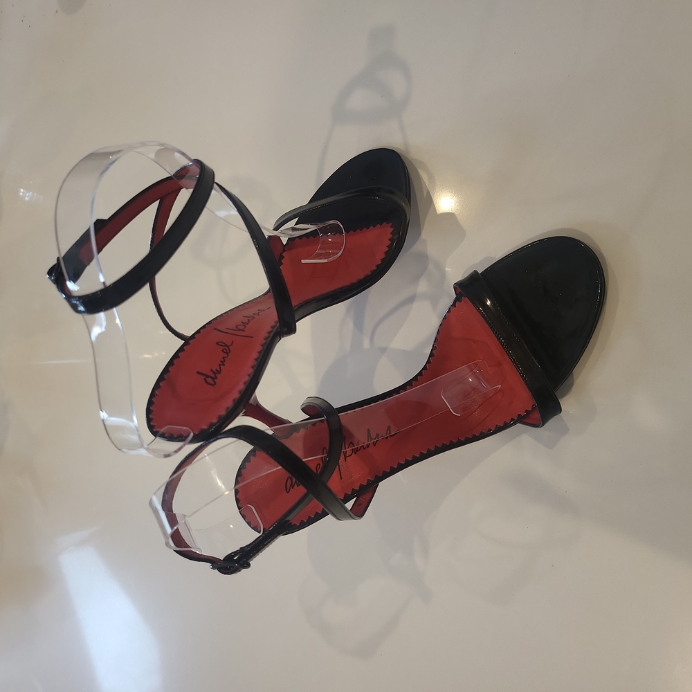 Daniel Barbara Patent Red & Black High Heels
